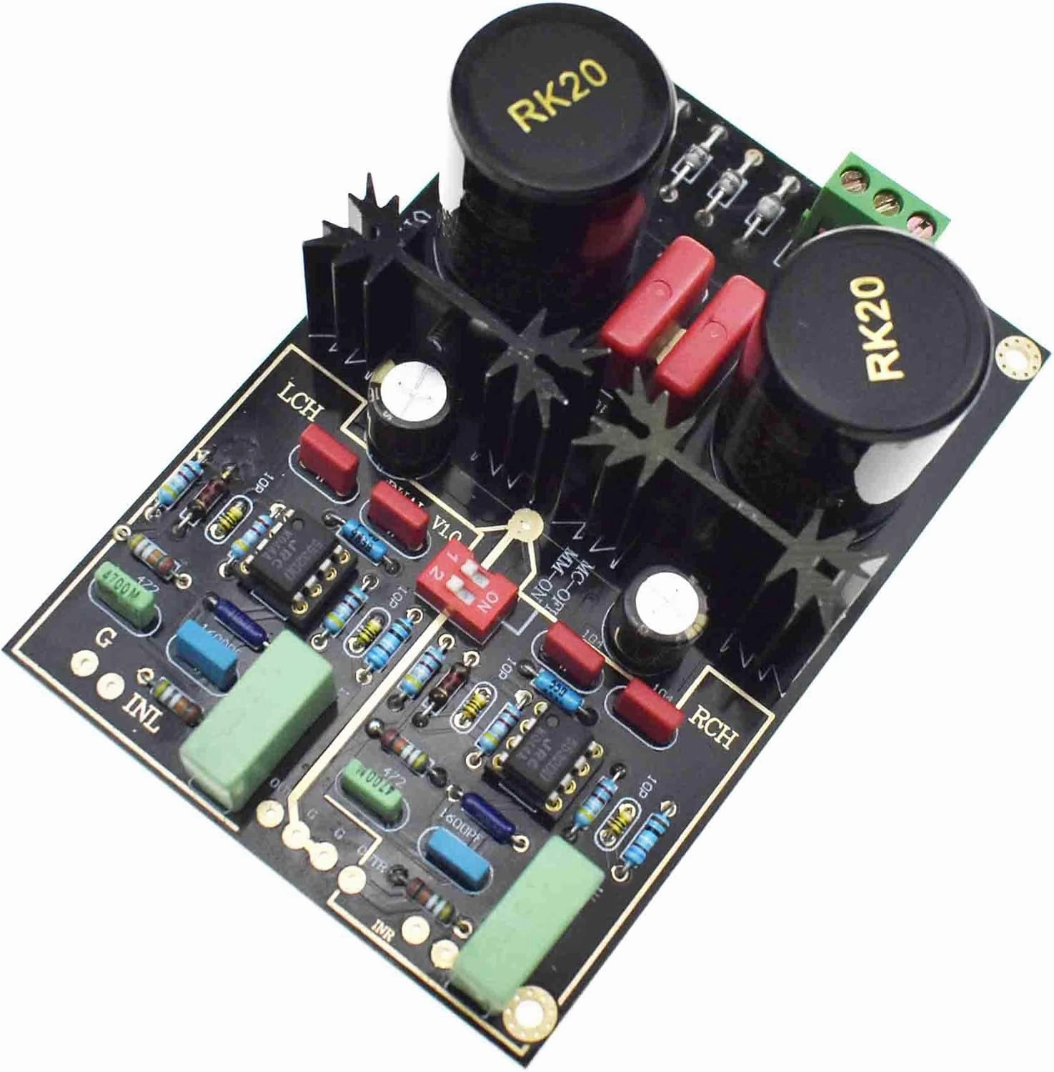 Hi-Fi Germany DUAL Phono Turntable Preamp Moving Magnet MM/MCLP Vinyl Preamplifier Board LME49720NA NE5532 DIY kit (NE5532)