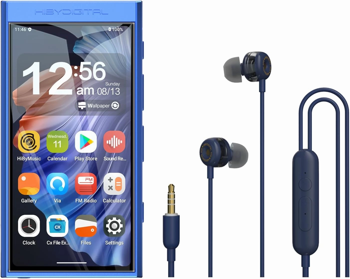 HiBy Digital M300 Android MP3 Player & HiBy Digital XOE Earphones (Blue) hi-res portable player,digital audio player,DAP lossless,