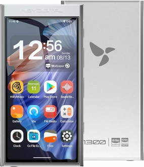 HiBy Digital M300 Music Player with Speaker Android 13 OS SD665 Soc Bluetooth WiFi and FM 1280x640 Resolution IPS Display Supports PCM768k DSD256 32G 2TB Expandable Memory Silver DAC,USB audio converter,digital to analog converter,