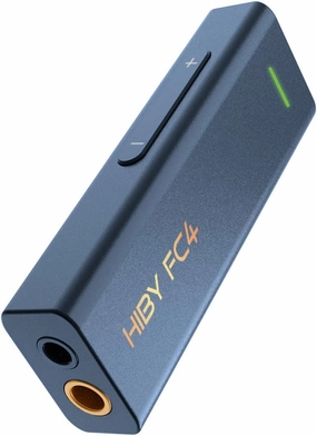 HiBy FC4 Headphone Amplifier Portable DAC with 4.4mm and 3.5mm Headphones Outputs Support MQA16X PCM768K DSD256 High Driving Power for Android/iOS/Mac/Windows (Blue) headphone amplifier,portable amp,desktop headphone amp,