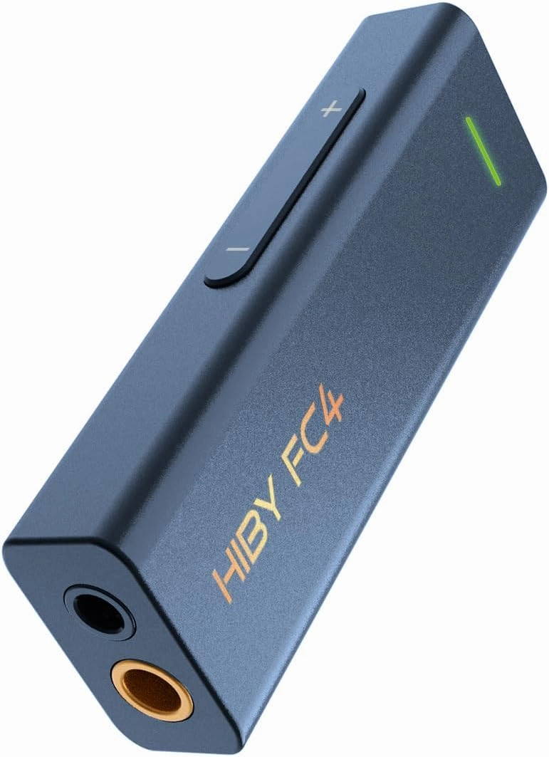 HiBy FC4 Headphone Amplifier Portable DAC with 4.4mm and 3.5mm Headphones Outputs Support MQA16X PCM768K DSD256 High Driving Power for Android/iOS/Mac/Windows (Blue) headphone amplifier,portable amp,desktop headphone amp,