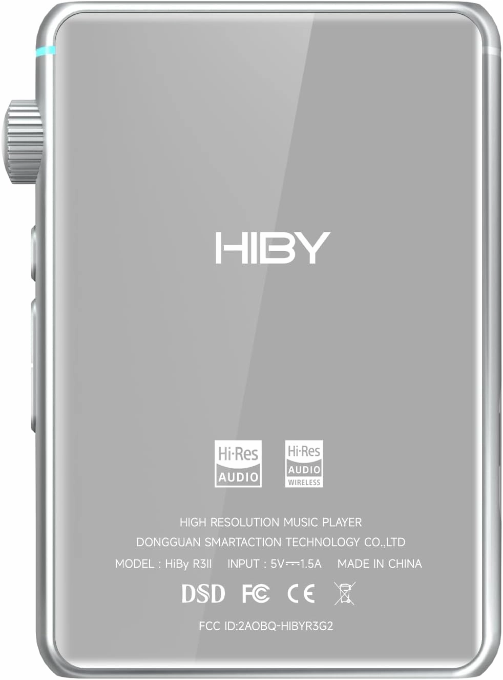HiBy R3 II 2025 Hi-Fi Lossless Audio Player  Portable with Bluetooth 5.1, WiFi, DSD, PCM, MQA Streaming, Dual ES9219C, MQA 16X, Tidal/Qobuz, 2TB Extended Memory (Silver)