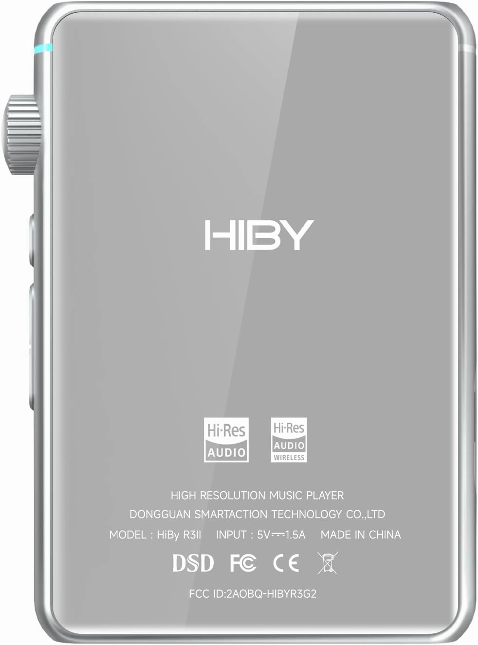 HiBy R3 II 2025 Hi-Fi Lossless Audio Player  Portable with Bluetooth 5.1, WiFi, DSD, PCM, MQA Streaming, Dual ES9219C, MQA 16X, Tidal/Qobuz, 2TB Extended Memory (Silver)