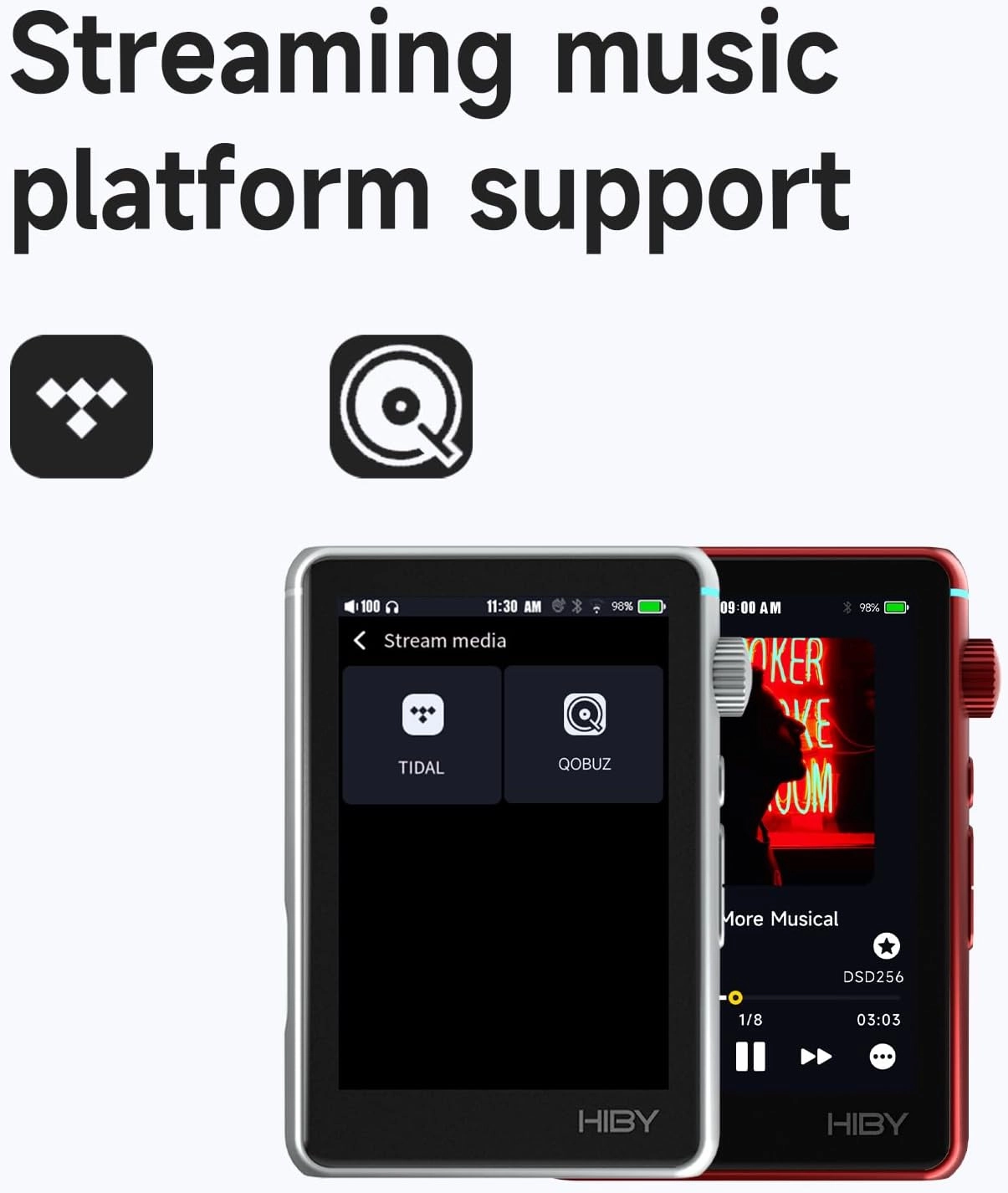 HiBy R3 II Hi Res Audio Player Dual DAC MQA Qobuz Tidal Player with Bluetooth 5.1/3.5mmSE 4.4mmBAL/2TB Extended Memory(2025 Version)