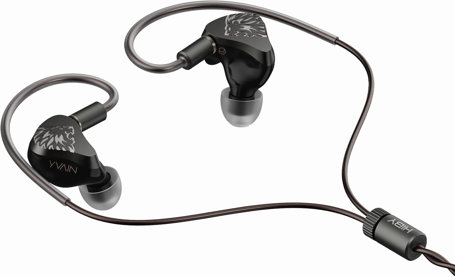 HiBy YVAIN Hi-Fi in-Ear Monitors, 4-Driver Precision Acoustic System, Tri-Way Crossover, Litz Single-Crystal Copper Cable, Ergonomic Comfort Fit  Ideal for Audiophiles & Musicians audiophile headphones,high-end headphones,studio over-ear,