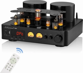 HiFi Bluetooth 5.0 Tube Power Amplifier Coax/Opt Integrated Audio Amp USB Player integrated amplifier,stereo receiver,hi-fi amp combo,