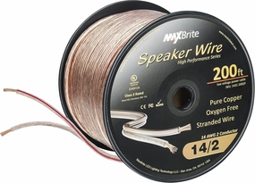 High Performance 14 Gauge Speaker Wire, Oxygen Free Pure Copper - UL Listed Class 2 (200 Feet Spool) wireless speakers,portable Bluetooth speaker,multiroom speaker,