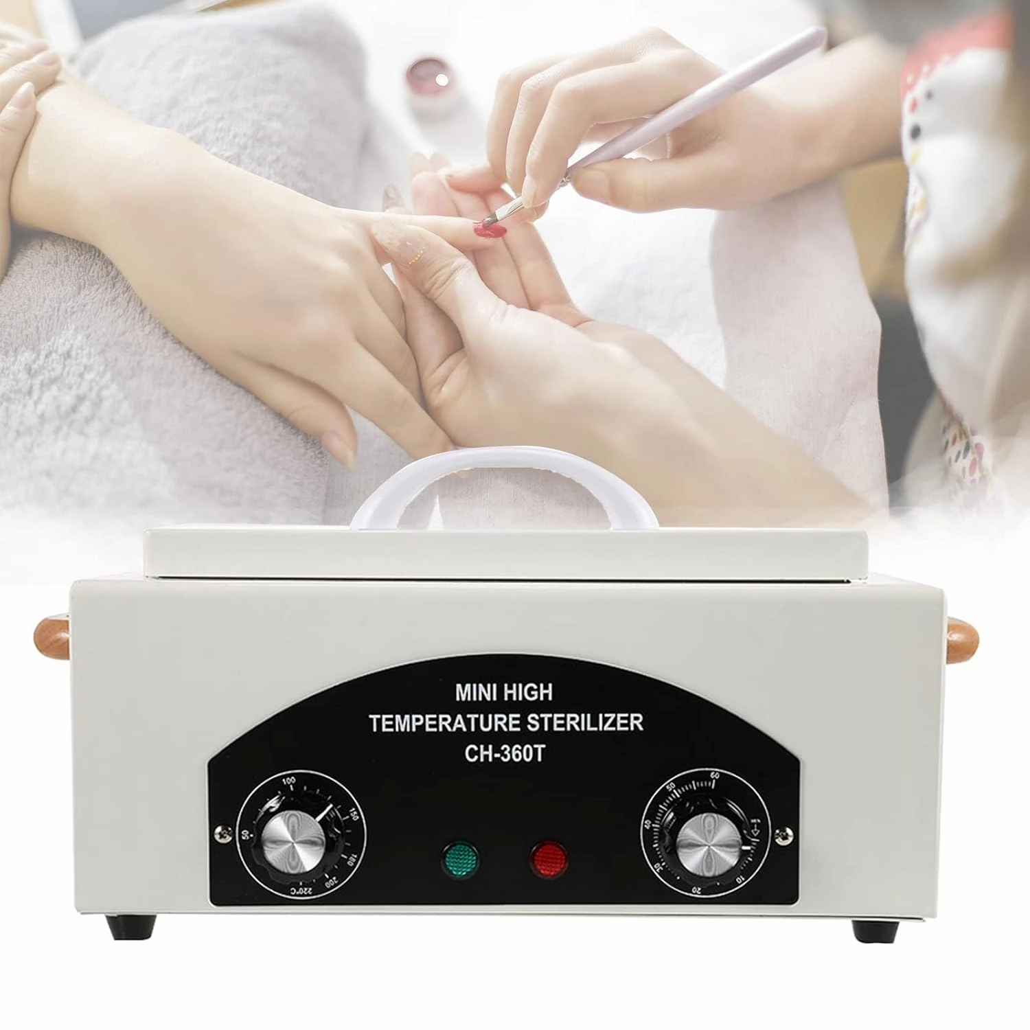 High Temperature Cleaning Box 300W 1.5L with Timer Dry Heat Sterilizer Cabinet Equipment with Stainless Tray For Nail Tool Spa Pedicure Hairdressing Metal Tools with Handle equipment cabinet,AV gear cabinet,component enclosure,