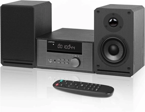 Home CD Stereo Shelf System,100W Hi-Fi Bookshelf Speskers System (CD Player, FM Radio, Wireless Bluetooth, USB Playback, AUX, Headphone Jack) network audio player,digital streamer,audio file player,