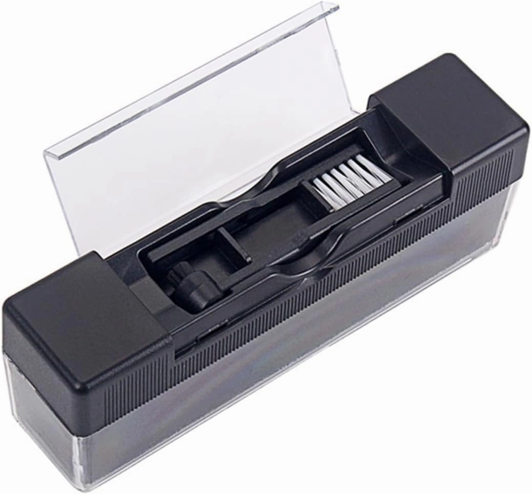 HOMSFOU 1set Vinyl Records Cleaning Kit Combination Turntables Cleaning Brush with Small Brushes Easy to Use Restores Vinyl Charm Effectively Removes Dust Stains Black record cleaning kit,vinyl cleaner,stylus brush set,