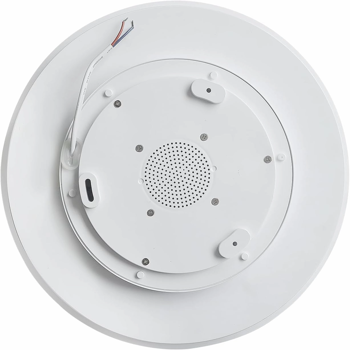 HOREVO 24W LED Ceiling Lamp Black Flush Mount Ceiling Light Fixture with Bluetooth Speaker with Remote Control,RGB Color Changing Light for Bedroom,Living Room,Bathroom,Kitchen.(Need Wired)
