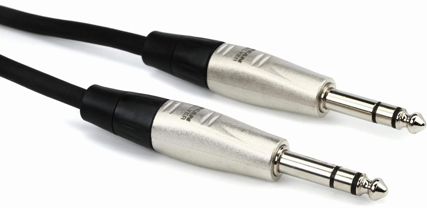 Hosa HSS-005 Pro Balanced Interconnect, REAN 1/4 Inches TRS to Same, 5 Feet speaker cable,audio wire,hi-fi speaker cord,