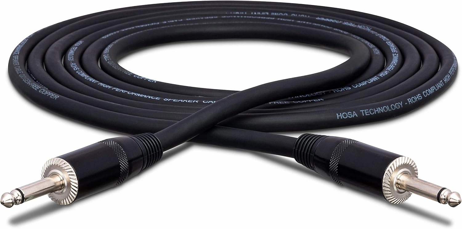 Hosa SKJ-403 REAN 1/4" TS Pro Speaker Cable, 3 Feet speaker cable,audio wire,hi-fi speaker cord,
