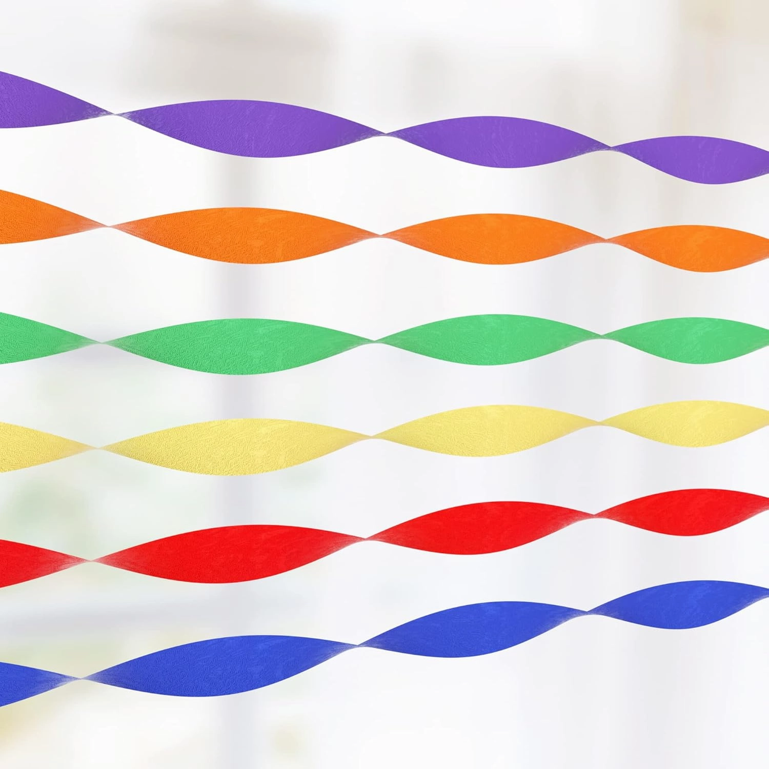 HOUSE OF PARTY OG Rainbow Crepe Paper Streamers 6 Crepe Paper Rolls 492ft (1.8 Inch x 82 Ft/Roll) - Pack of Red, Orange, Yellow, Green, Blue, Purple Streamers for Bachelorette Party Decorations