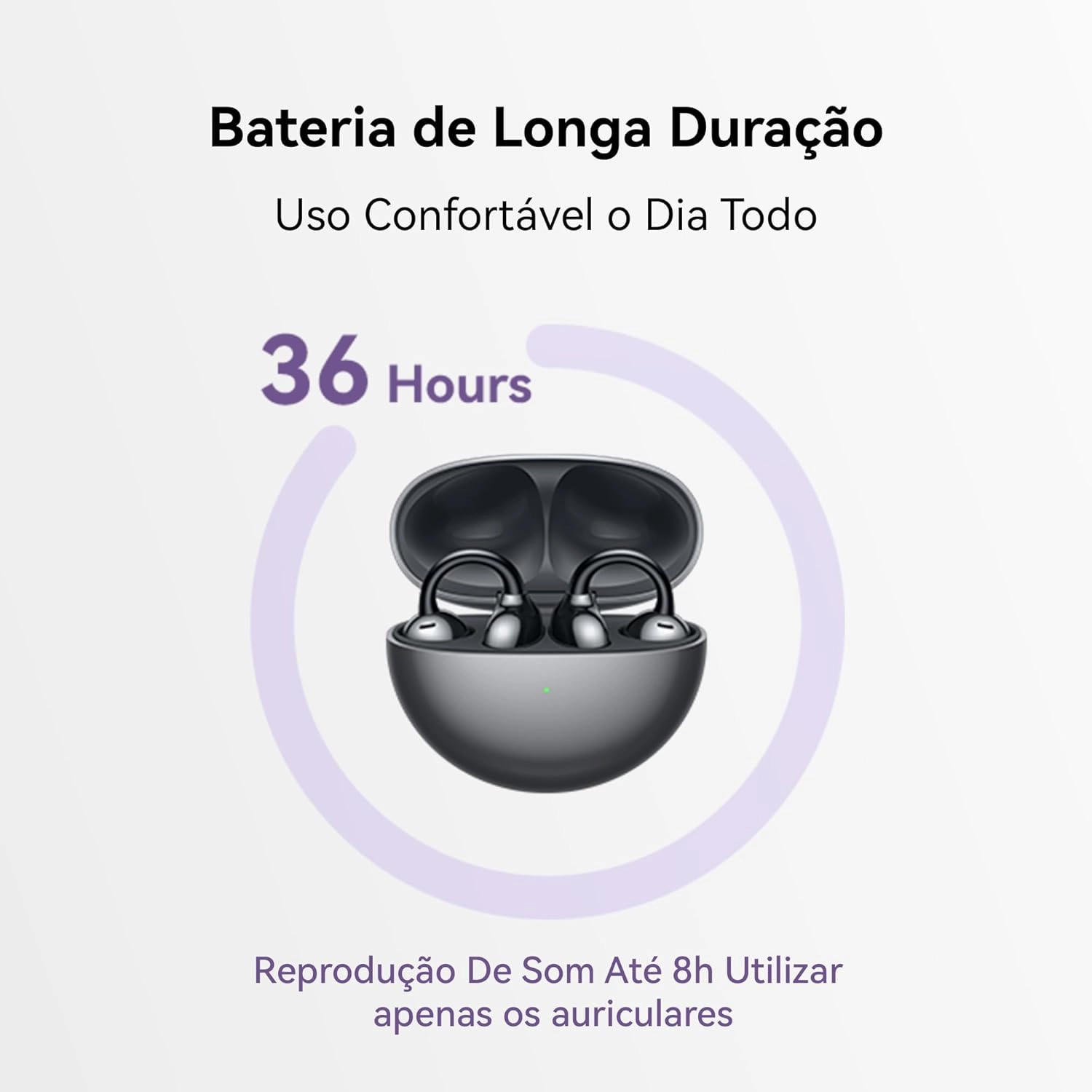 HUAWEI FreeClip Wireless Earbuds - Open Ear Bluetooth Earphones with Long Lasting Battery AI Crystal Clear Sound - Lightweight in-Ear Headphones with IP54 Resistance to Dust Water