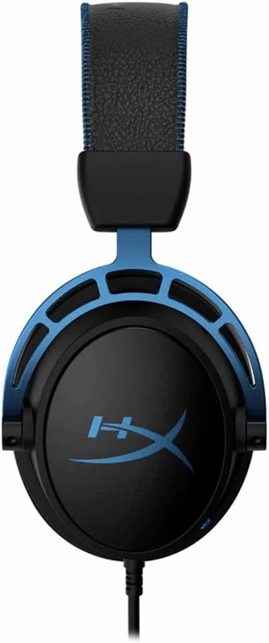HyperX Cloud Alpha S - PC Gaming Headset, 7.1 Surround Sound, Adjustable Bass, Dual Chamber Drivers, Chat Mixer, Breathable Leatherette, Memory Foam, and Noise Cancelling Microphone - Blue