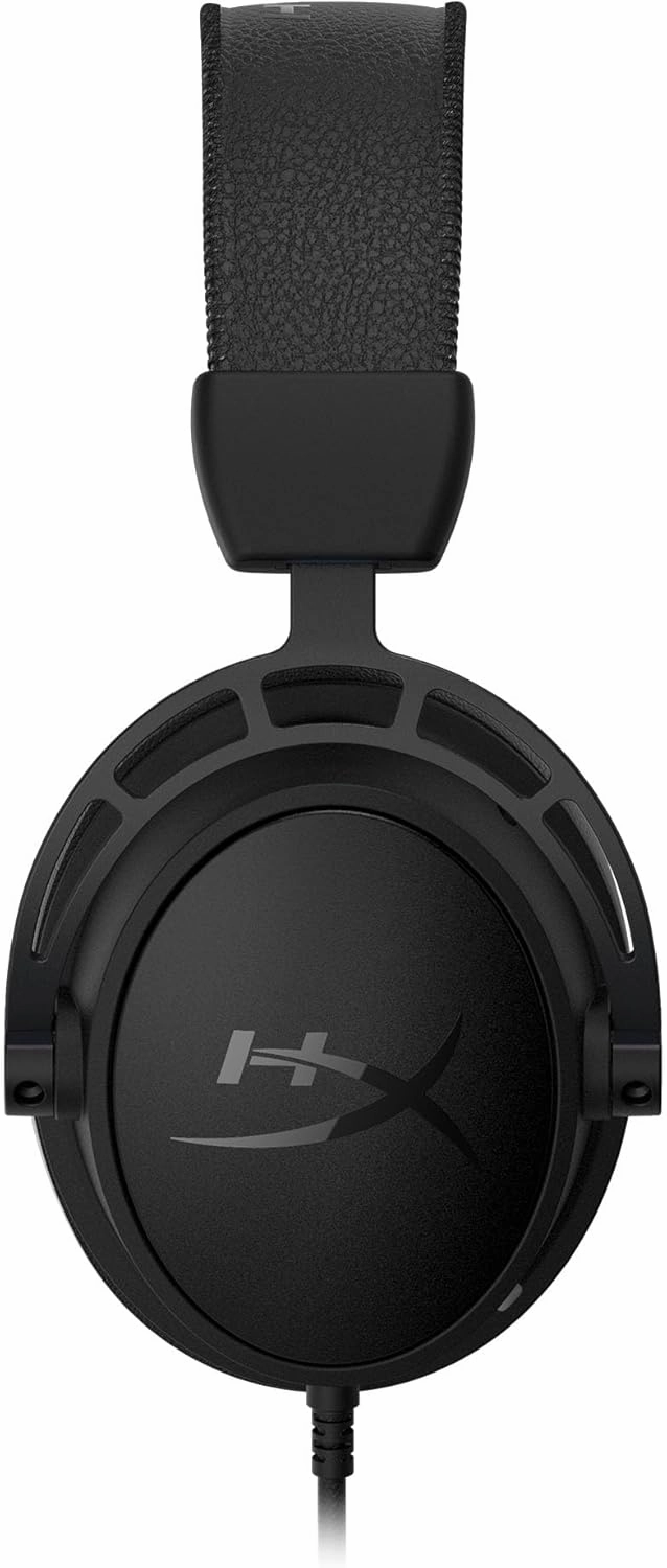 HyperX Cloud Alpha S - PC Gaming Headset, 7.1 Surround Sound, Adjustable Bass, Dual Chamber Drivers, Chat Mixer, Breathable Leatherette, Memory Foam, and Noise Cancelling Microphone  Blackout