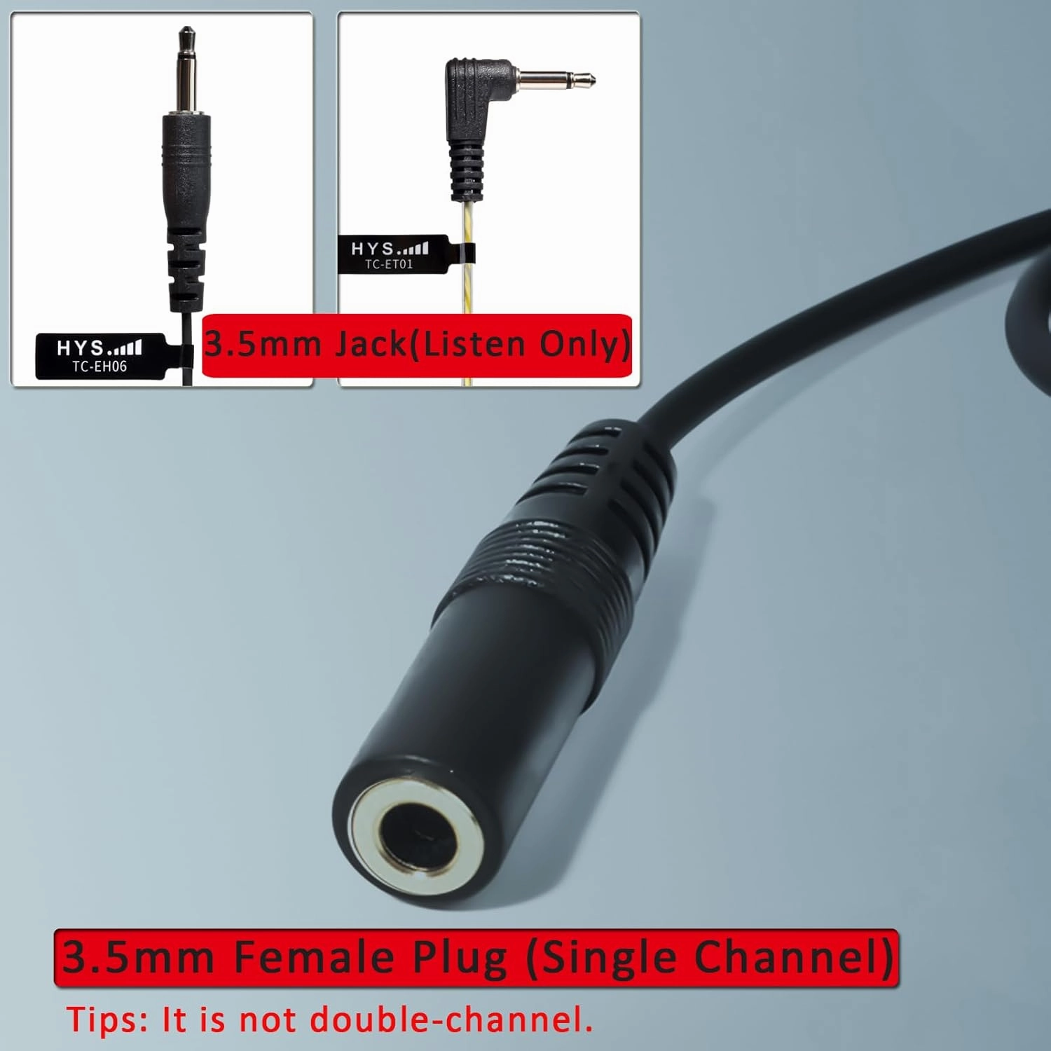 HYS MT352R T478 Series T100 FRS/GMRS radios Earpiece with PTT to 3.5mm Audio Adapter, 1 Pin to 3.5mm RF Adapter for Motorola MD200TPR MH230R MR350R MS350R MT350R MG160A MH230TPR Walkie Talkie