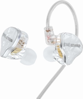 Hzsound White Snow in Ear Monitor Headphones HiFi IEM Earbuds,Resin drip molding Cover HiFi Gaming Earbuds with Detachable Cable for Gaming Singers Musicians in-ear monitors,hi-fi IEMs,studio earphones,