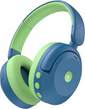 iClever BTH20 Active Noise Cancelling Headphones for Kids, 60H Play Time,Type C Fast Charging, Safe Volume 80dBA, Bluetooth5.4, Award-Winning Kids Headphones Wireless for iPad Tablet Airplane, Blue noise cancelling headphones,ANC headphones,travel headphon