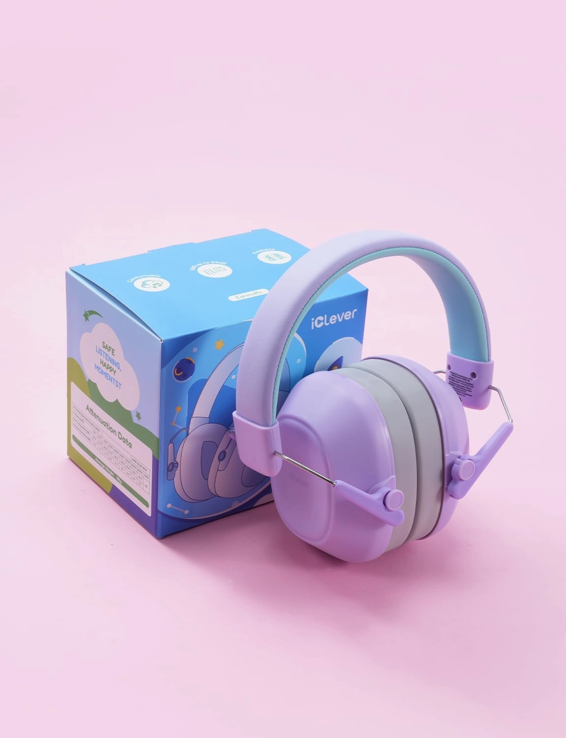 iClever Noise Cancelling Headphones for Kids, SNR 29dB Safety Noise Reduction Ear Muffs for Autism Sensory &Concentration Aid, Ear Hearing Protection for Fireworks/Event/Monster Truck/Concert