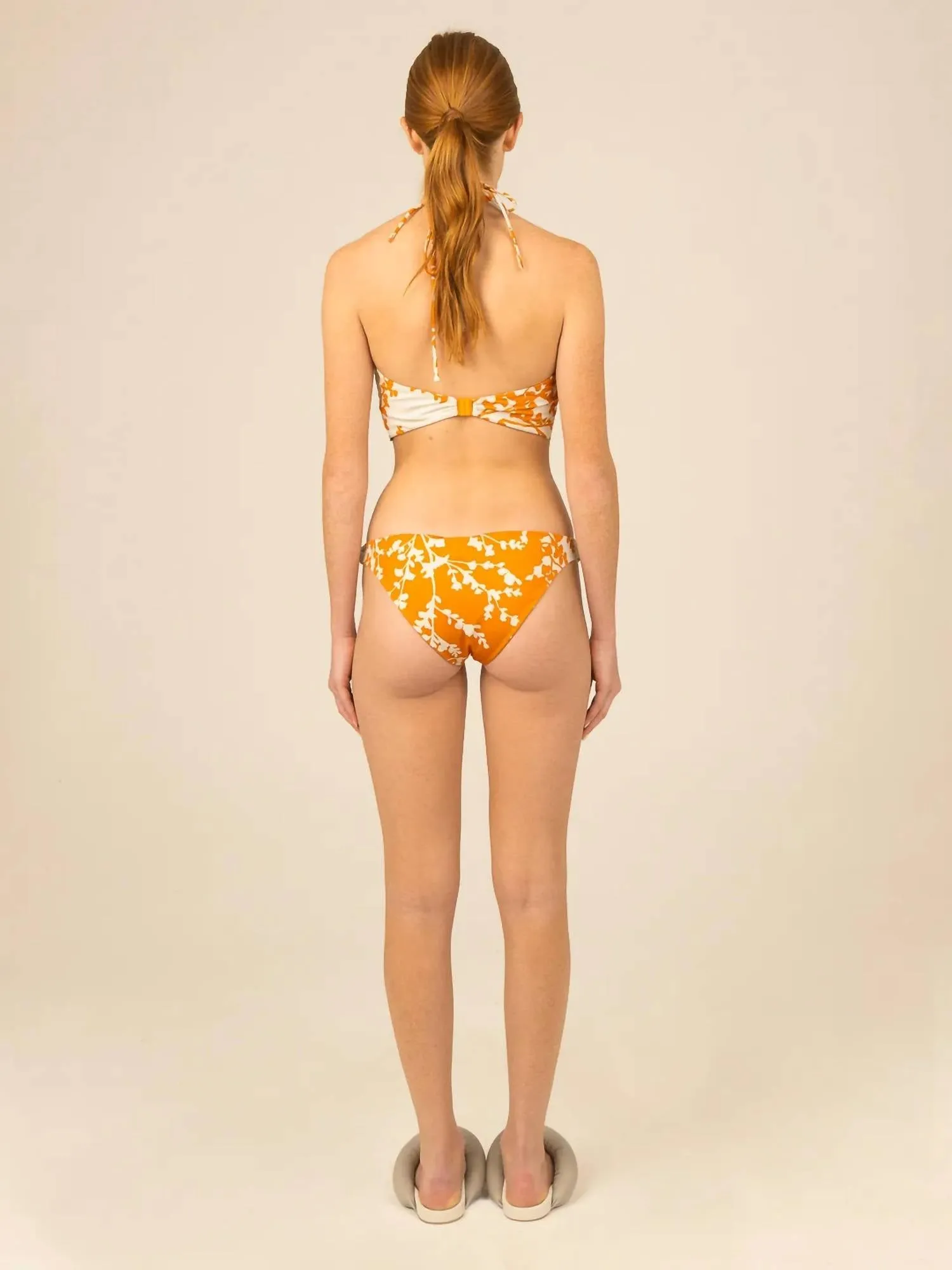 Idina Bikini Bottom In Orange Blossom Branch