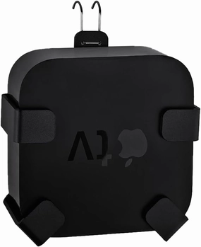 IFCASE Wall/Under Desk/Back of TV Mount Compatible with All Apple TV Generations (Including All 4K Models) - 2 Packs (Black) speaker wall mount,audio bracket,AV wall mounting,