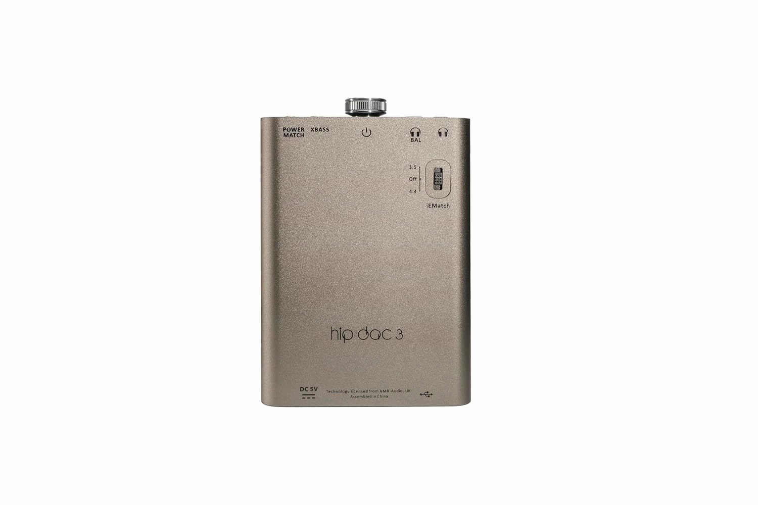 iFi hip-dac3 - Portable Hi-Res DAC/Headphone Amp - True Balanced Circuit, 400mW Output, Dual USB-C, PCM 384kHz/DSD256/MQA Decoding, XBass Analog Enhancement, PowerMatch, iEMatch & up to 12hrs Playtime
