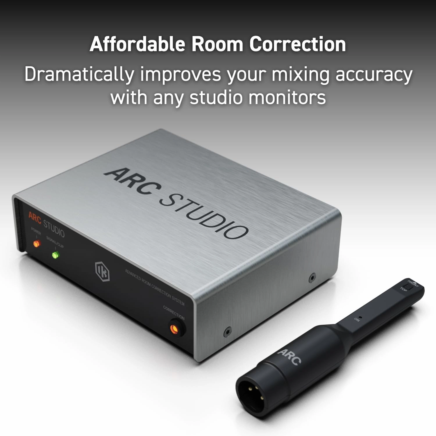 IK Multimedia ARC Studio Room Correction System with High-Precision Analysis Microphone, Advanced Room Correction Software, and Stand-Alone Correction Processor for Pro Audio