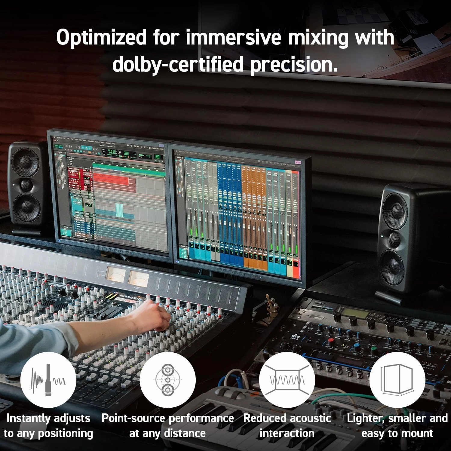 IK Multimedia iLoud MTM MKII (Single Speaker) Compact Studio Monitor with Built-in ARC Room Correction, 100W RMS high-Performance Desktop Speaker, Computer Speakers and pc Speakers use and DJs