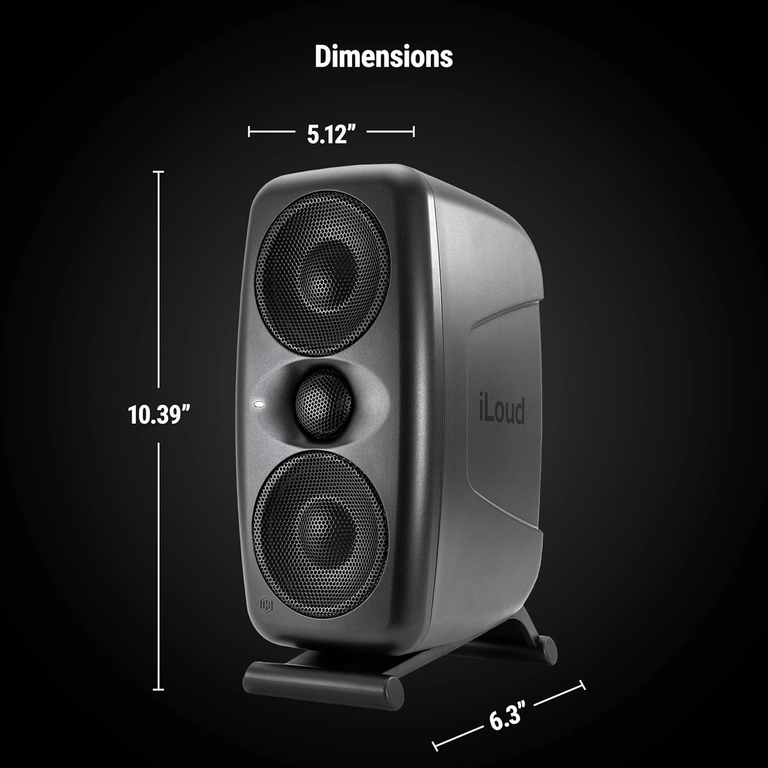 IK Multimedia iLoud MTM MKII (Single Speaker) Compact Studio Monitor with Built-in ARC Room Correction, 100W RMS high-Performance Desktop Speaker, Computer Speakers and pc Speakers use and DJs