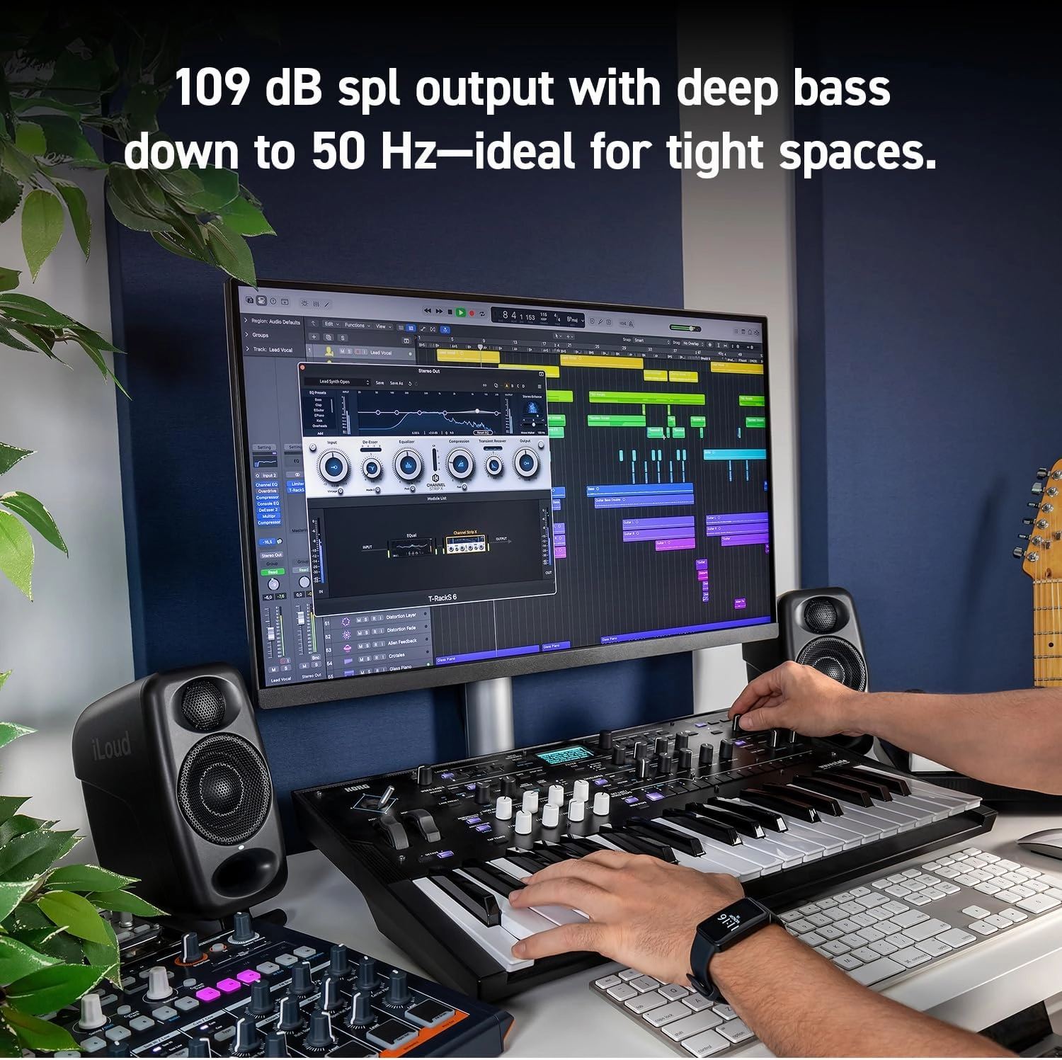 IK Multimedia iLoud MTM MKII (Single Speaker) Compact Studio Monitor with Built-in ARC Room Correction, 100W RMS high-Performance Desktop Speaker, Computer Speakers and pc Speakers use and DJs