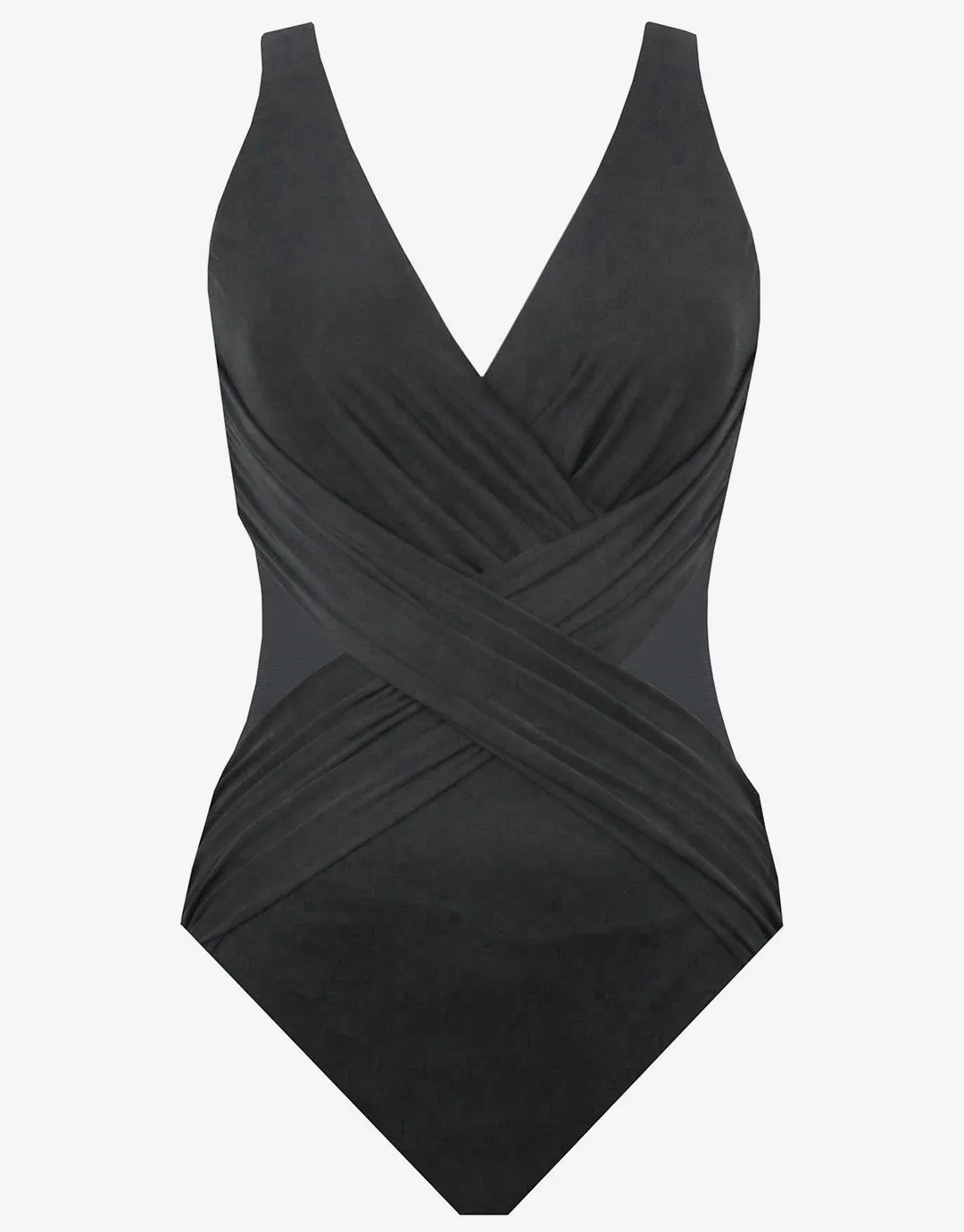 Illusionist Crossover Swimsuit - Black