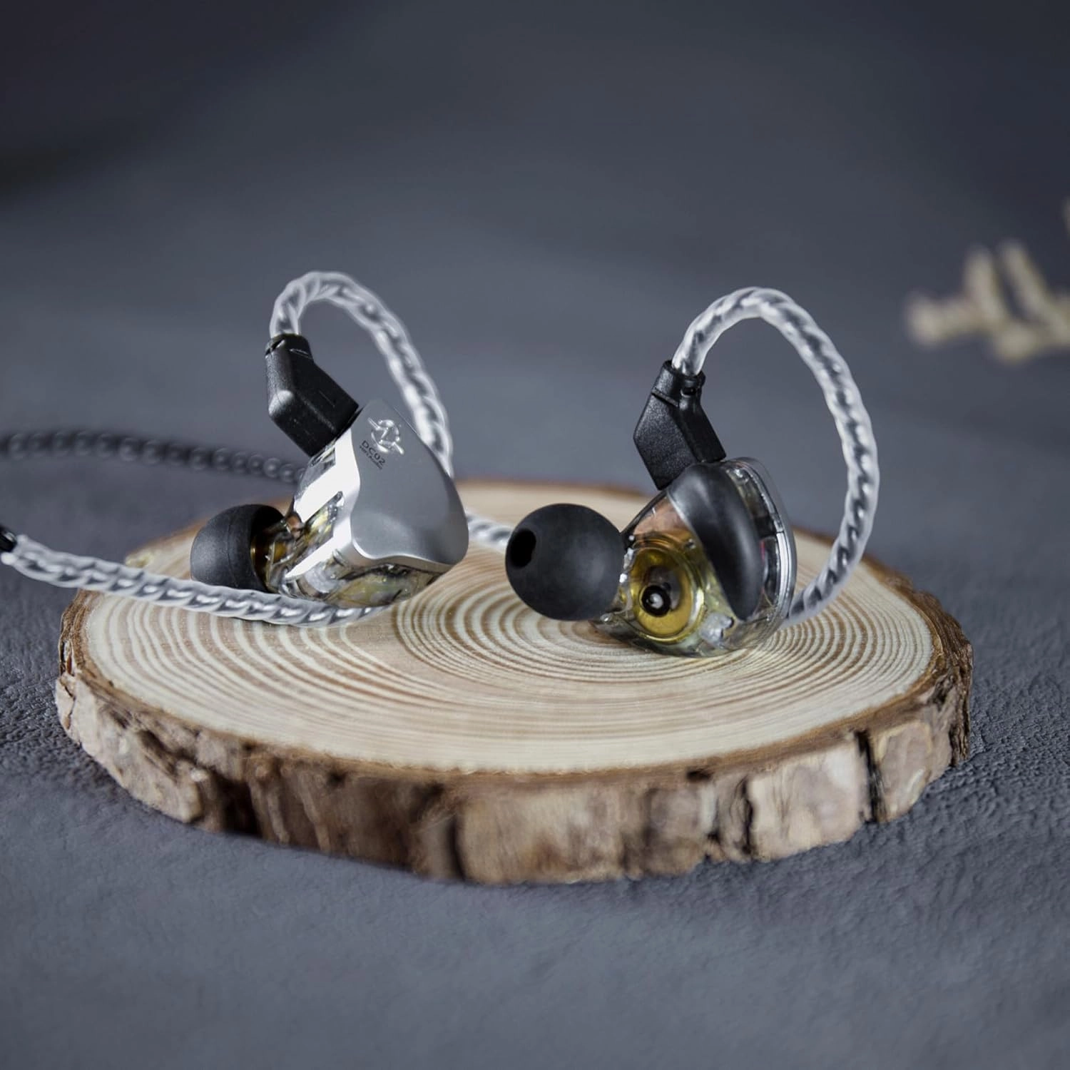 In Ear Earbuds Wired IEM Headphone,CCZ DC02 Dual Magnetic Circuit DD HIFI Earphones,Professional Hifi Earphone,Stereo Sound Earbuds Earphone,CCZ Solo In Ear Monitor for System (Silver, No MIC)