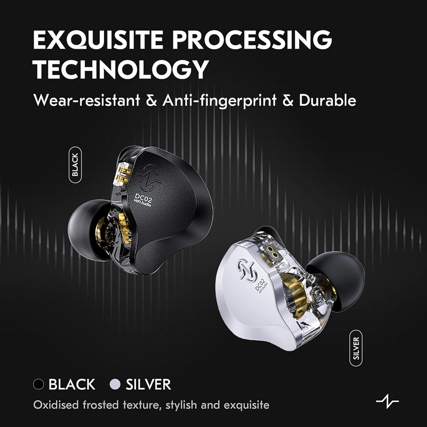 In Ear Earbuds Wired IEM Headphone,CCZ DC02 Dual Magnetic Circuit DD HIFI Earphones,Professional Hifi Earphone,Stereo Sound Earbuds Earphone,CCZ Solo In Ear Monitor for System (Silver, No MIC)