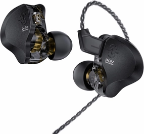 in Ear Monitor Headphones,CCZ DC02 IEM Earphone Dual Magnetic Circuit DD Wired Headphones,Professional Hifi Earphone,Stereo Sound Gaming Earbuds Headphone,CCZ In Ear Monitor for System(Black,No MIC) in-ear monitors,hi-fi IEMs,studio earphones,