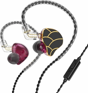 in Ear Monitor Headphones, Professional Stereo Sound Gaming Earbuds Headphone, HiFi Wired Earbuds with Detachable Cable for Musicians Audiophiles (with mic) in-ear monitors,hi-fi IEMs,studio earphones,