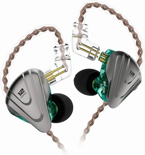 in-Ear Monitors,KZ ZSX 1DD 5BA Hybrid HiFi Stereo Noise Isolating Sport IEM Earphones/Earbuds/Headphones with Detachable Cable (Without MIC, Cyan) in-ear monitors,hi-fi IEMs,studio earphones,