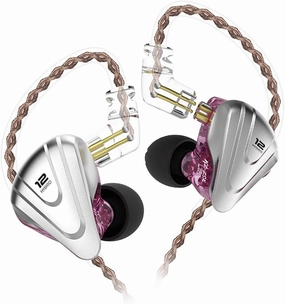 in-Ear Monitors,KZ ZSX 1DD 5BA Hybrid HiFi Stereo Noise Isolating Sport IEM Earphones/Earbuds/Headphones with Detachable Cable (Without MIC, Purple) in-ear monitors,hi-fi IEMs,studio earphones,