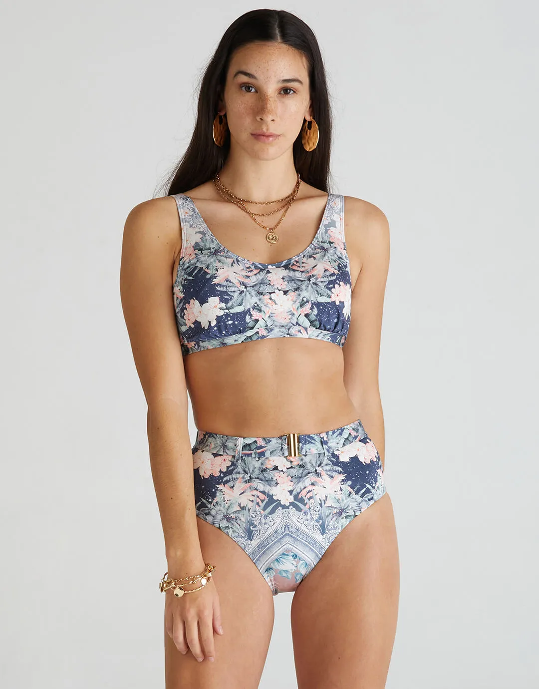Indianic Ashley D/DD Cup Bikini Top - Floral