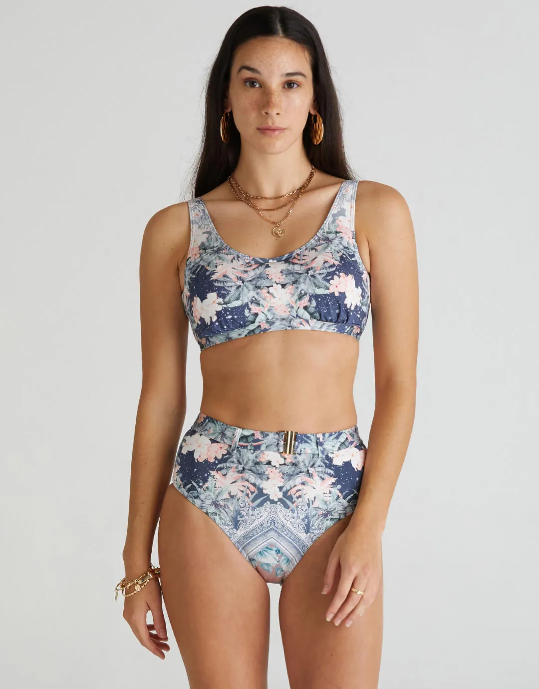 Indianic Ashley D/DD Cup Bikini Top - Floral