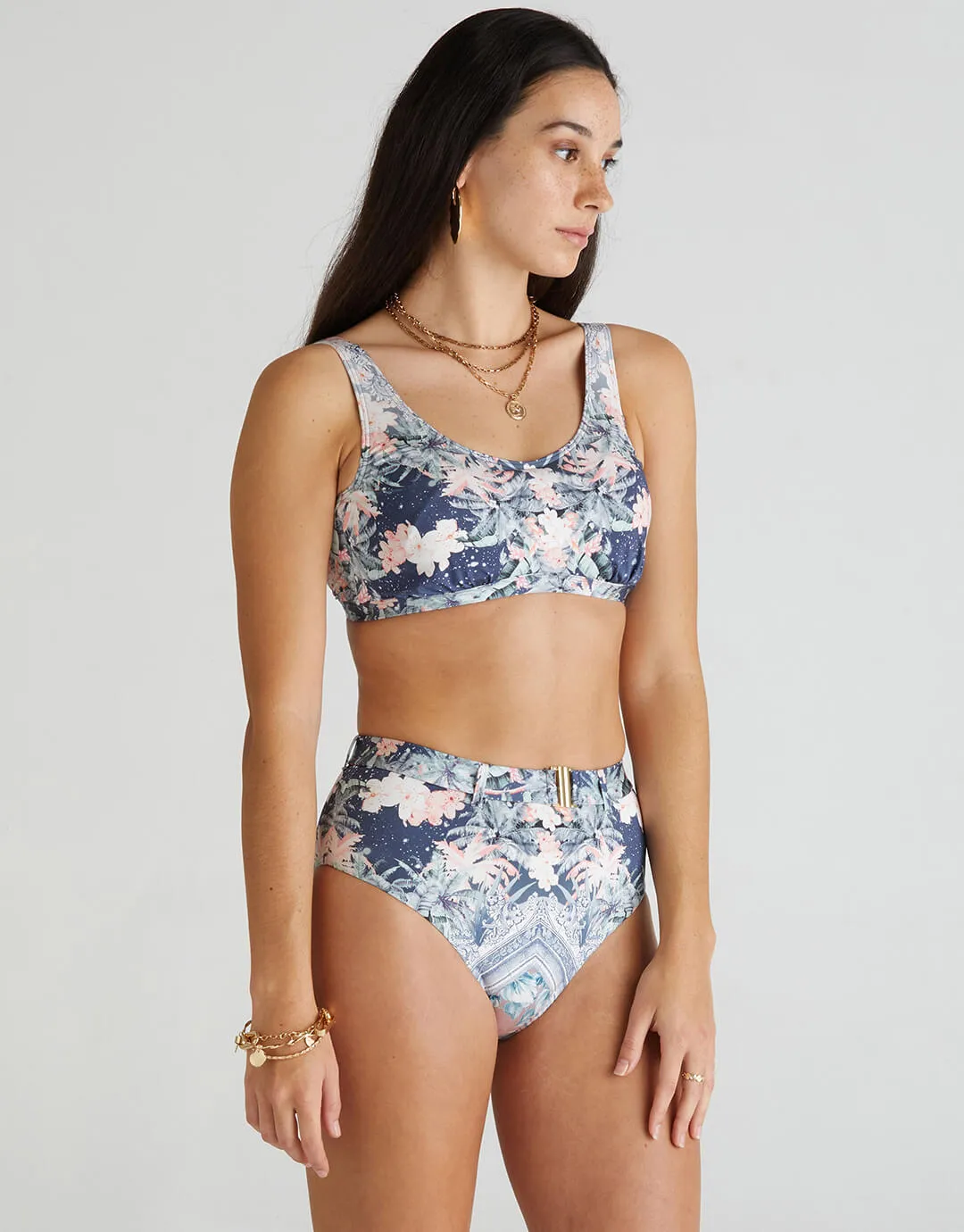 Indianic Ashley D/DD Cup Bikini Top - Floral