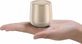 INSMY Small Bluetooth Speaker, Waterproof Mini Portable Wireless Speaker, Punchy Bass Rich Audio Stereo Pairing, Handheld Pocket Size,Built in Mic for Hiking Biking Gift Laptop Tablet (Gold) floorstanding speakers,tower speakers,stereo floor speakers,