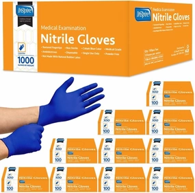 Inspire Nitrile Exam Gloves | The Original Quality Stretch Nitrile Cobalt Blue | 4.5 Gloves Disposable Latex Free Medical EMT vinyl accessories,turntable parts,record player tools,