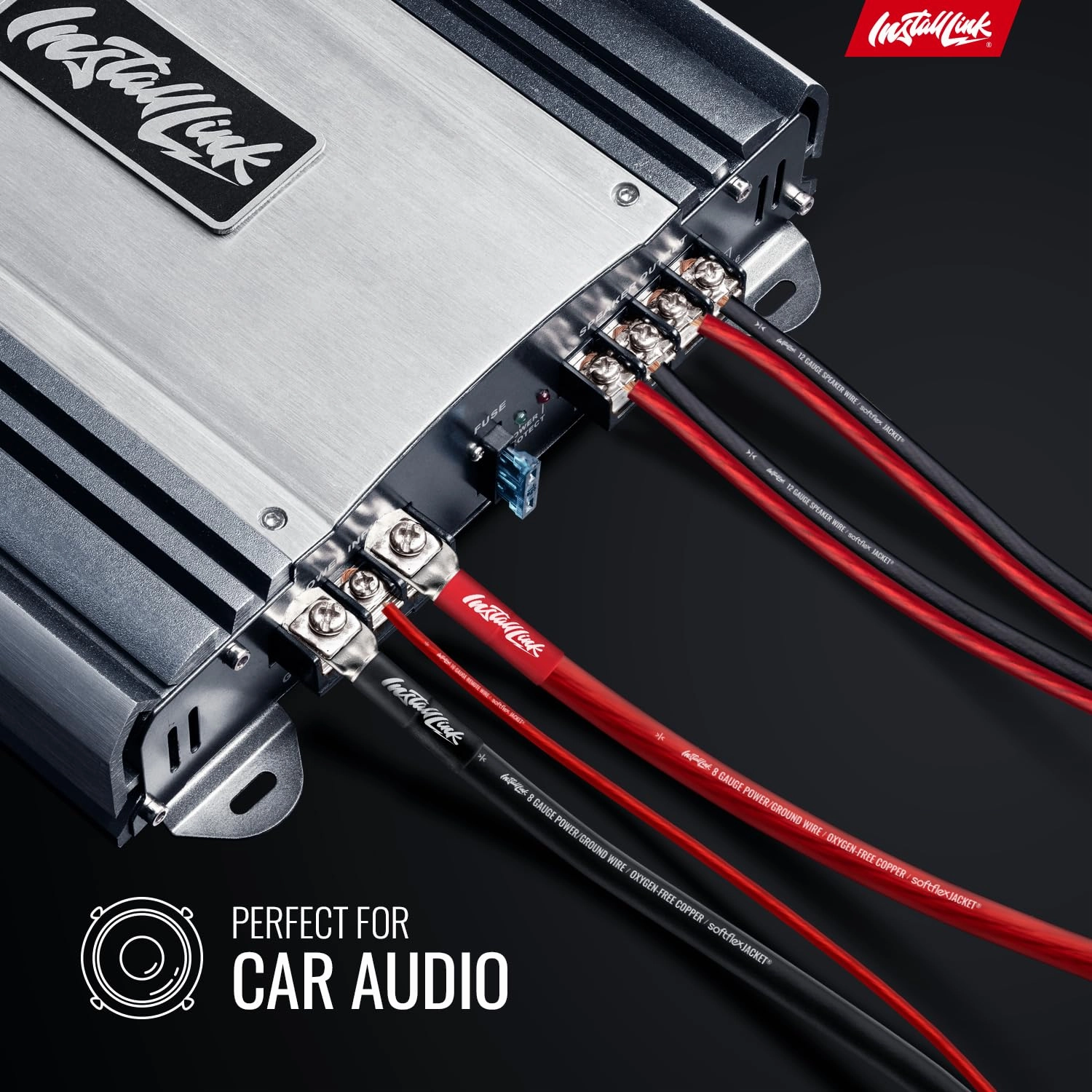 Install Link 12 AWG Gauge Speaker Wire Cable (100 Feet) Stereo, Car or Home Theater, CCA