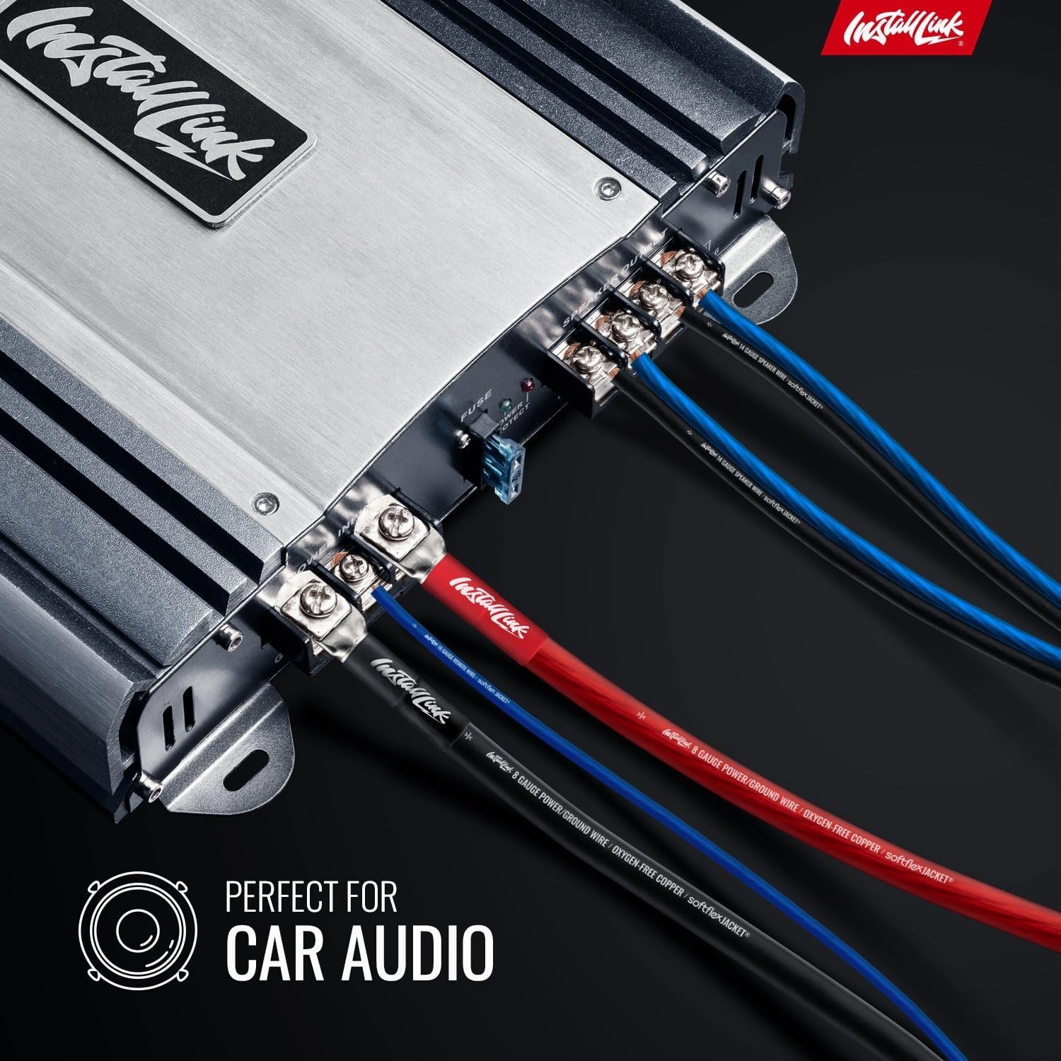 Install Link 14 AWG Gauge Speaker Wire Cable (100 Feet) Stereo, Car or Home Theater (CCA)