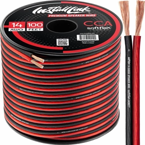 Install Link 14 Gauge Speaker Wire (Speaker Cable) for Car, Home or RV Audio Cable, 100ft, CCA wireless speakers,portable Bluetooth speaker,multiroom speaker,