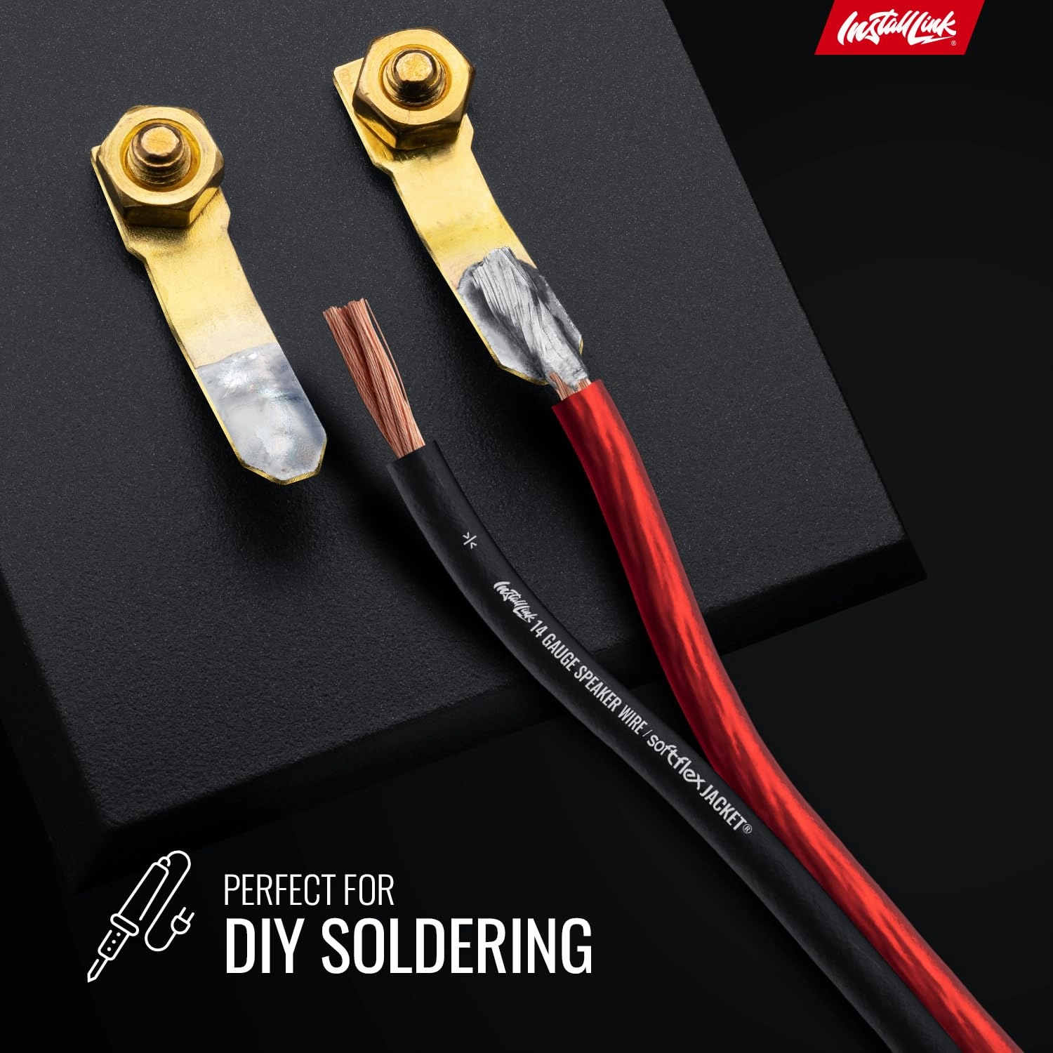 Install Link 14 Gauge Speaker Wire (Speaker Cable) for Car, Home or RV Audio Cable, 30ft, CCA