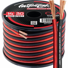 Install Link 14 Gauge Speaker Wire (Speaker Cable) for Car, Home or RV Audio Cable, 30ft, CCA speaker cable,audio wire,hi-fi speaker cord,