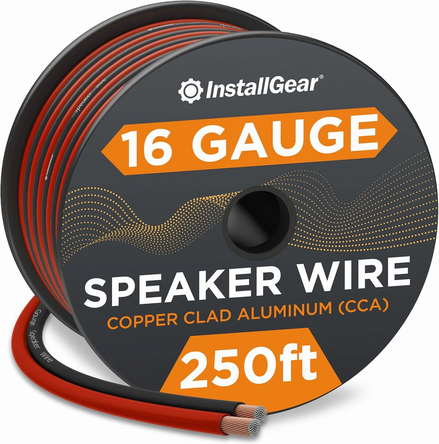 InstallGear 16 Gauge 250ft Speaker Wire - Oxygen-Free Copper Wire for Car Audio, Home Theater, Stereo, and Surround Sound Systems - Durable and Easy to Install - Red, Black wireless speakers,portable Bluetooth speaker,multiroom speaker,